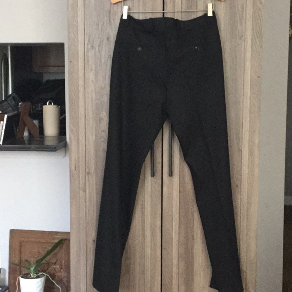 H & M CLASSIC SLIM LEG BLACK TROUSER PANTS